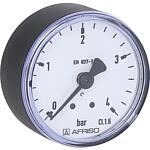 Bourdon tube pressure gauge industrial, axial
