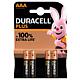 Micro AAA Batterie Duracell MN2400 Plus Standard 1