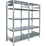 Shelf system with steel shelves