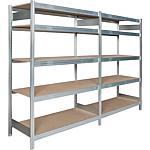Shelf system with wood shelves
