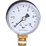 Bourdon tube pressure gauge industrial, radial