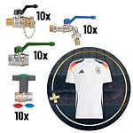 Pack promotionnel Kit de robinets à boisseau sphérique + maillot domicile original DFB 2024 adidas, homme