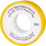 PTFE-Gewindedichtband FRp (Feingewinde) FERMIT 1 Stück weißer Kern/gelbe Hülle