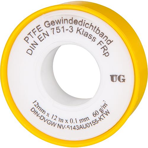 PTFE thread sealing tape FRp (fine thread) FERMIT 1 piece white core/yellow cover