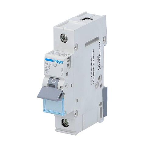 Circuit breaker Hager 1p, C32A, 6kA, MCN132