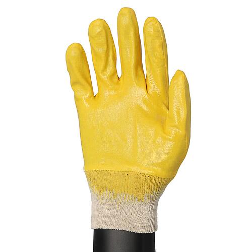 Work gloves yellow, cotton inner jersey, size: XL 1 pair