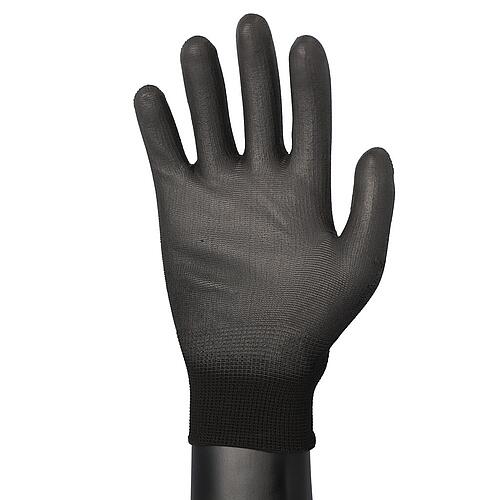 Gloves SPUN BASIC PE black size 10