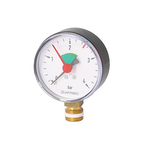 Heating pressure gauge 63mm 3/8" - 2.5 bar - radial