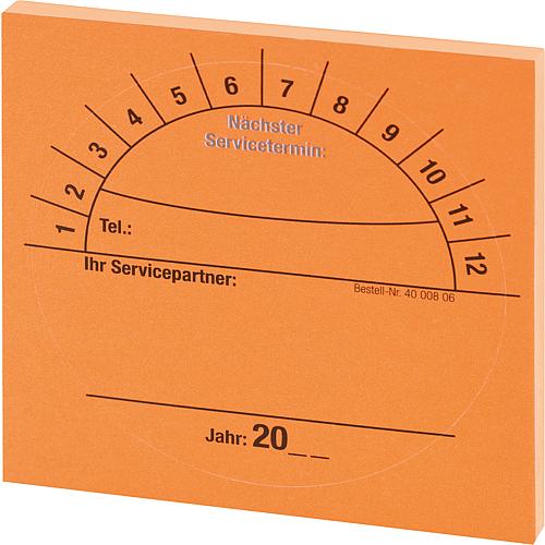 Service sticker universal for stamp indentation D=69 mm, PU = 60 units