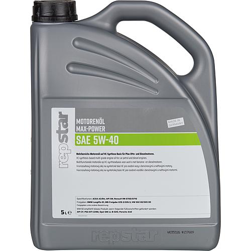 Engine oil REPSTAR SAE 5W-40 Max Power 5l canister