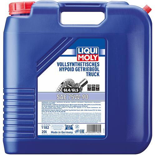 Fully synthetic hypoid gear oil Truck (GL4/5) 75W-90 Standard 1