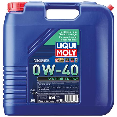 Huile moteur LIQUI MOLY OW-40, bidon 20l