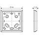 Adapter plate for room thermostats RAM 701 - RAM 708 Anwendung 2