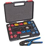 Cable lug assortment, 552 pieces with crimping tool