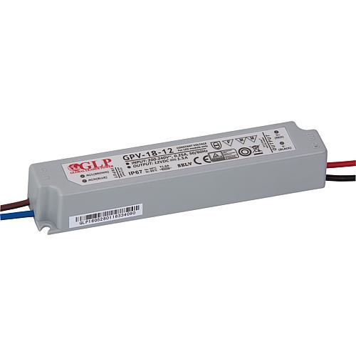 Transfo pour agent lumineux 12V, 0-18 Watts, IP 67