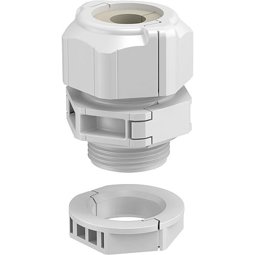 Cable screw connection, divisible IP 67, open Standard 1