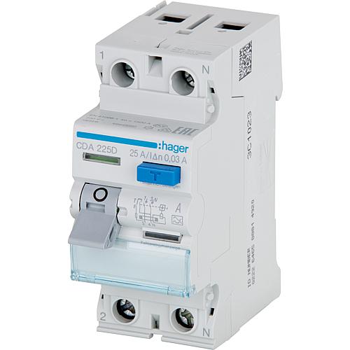 RCD type A, instantaneous, version with screw mounting Standard