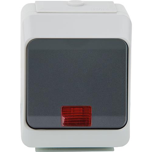 Emergency heating switch, IP 44, humid room device switch, Pollmann Standard 1