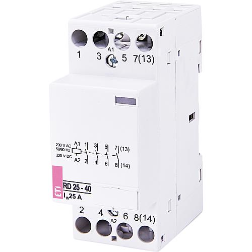 Einbauschütz RD25-40 230VAC/DC, 25A, 4S, 2Module, brummfrei