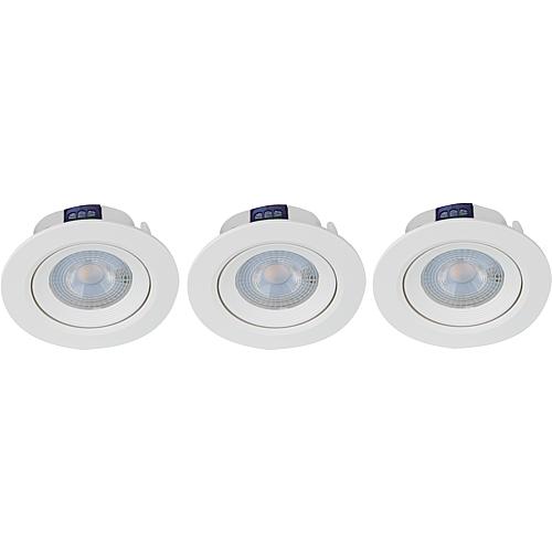 LED recessed spotlight with swivelling head