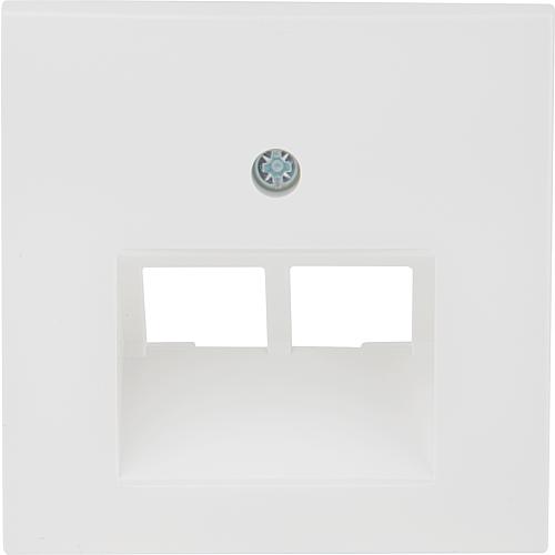 Plaque centrale Berker 14098989, pour prise UAE 2 blanc polaire, brillant, 1 pc