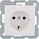 Flush-mounted socket outlet SCHUKO Berker 47238989 with child protection polar white, glossy, 1 piece