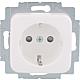 Busch-Jägher SI flush-mounted earthed socket with child protection, 20 EUCKS-214 1 piece