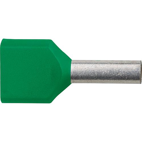 Twin ferrule insulated 16.0 x 30 green, Bag of 50 pieces