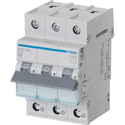 Circuit breaker Hager, B25A 3p, 6kA, MBS325