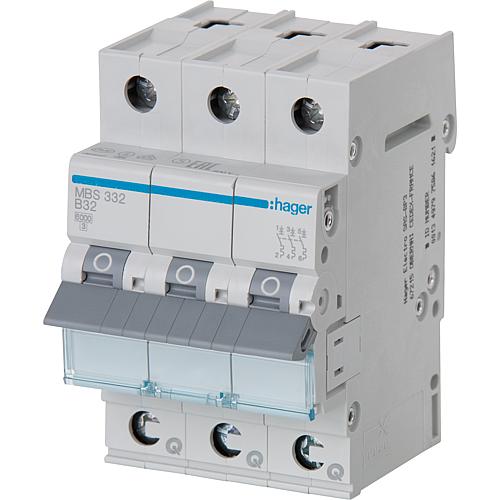 Circuit breaker Hager, B32A 3p, 6kA, MBS332