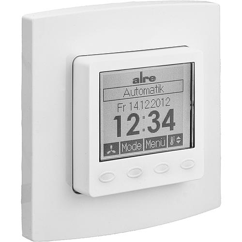 Flush-mounted climate controller Alre, electronic with cover, pure white glossy w. Frames, KTRRUu-217.456#21