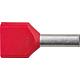 Twin ferrule insulated 1.5 x 16 red, Bag of 500 pieces