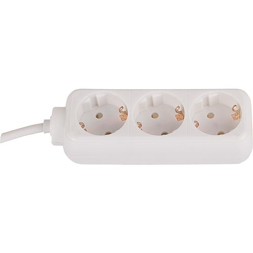 3x socket strip, white Standard 1