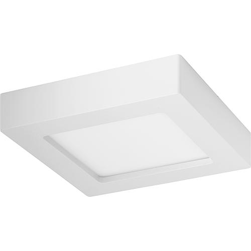 LED panel recessed and surface-mounted angular, 12W 900lm 172x172mm dimmable