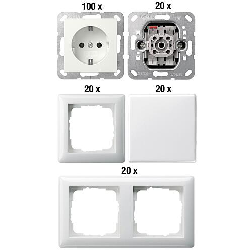 Switch/socket pack GIRA, 180-piece Standard 1