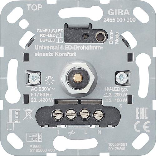 Rotary dimmer 420 W, System 3000 Standard 1