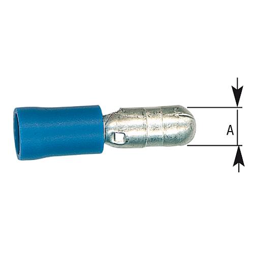 Round crimp terminal, blue, half insulated Anwendung 1