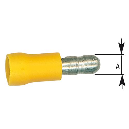 Round crimp terminal, yellow, half insulated Anwendung 1