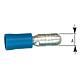 Round crimp terminal, blue, half insulated Anwendung 1