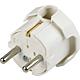 Earthed elbow plug white 10-16A, 250V