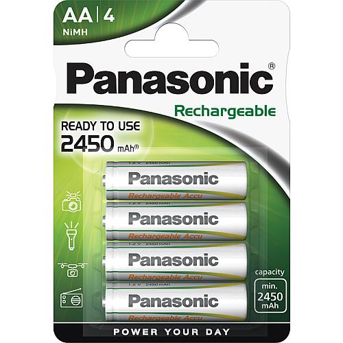 Panasonic, Rechargeable Accu NiMH battery cells, Mignon, AA Standard 2