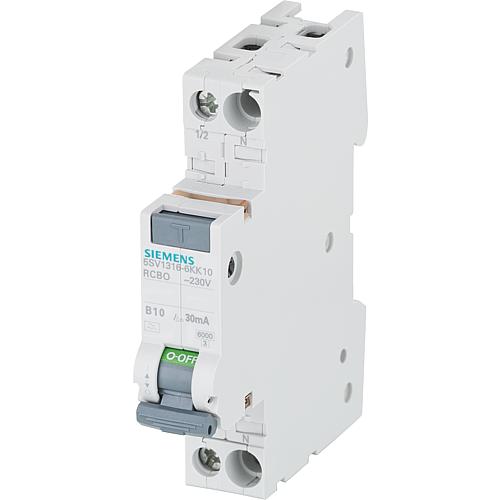 FI/LS Interrupteur Siemens, 6kA Type A, B10, 30mA, 1 TE 5SV1316-6KK10