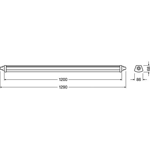 Luminaire LED étanche  Damp Proof compact Anwendung 2