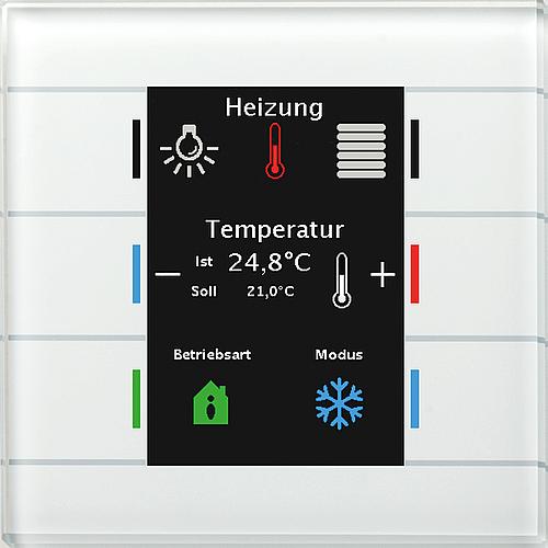 Glass push-button II Smart MDT with colour display Standard 1