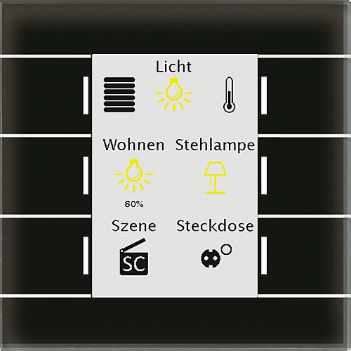 Glass push-button II Smart MDT with colour display Standard 2