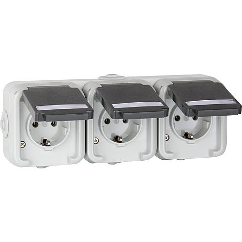 3-way socket with label Standard 1