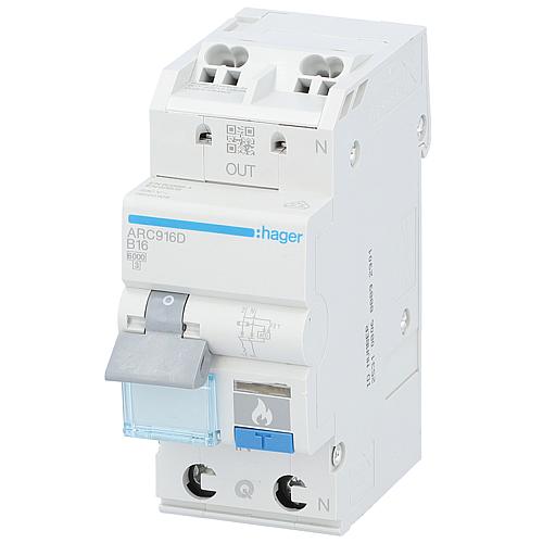 Fire protection switch ARC916D, AFDD+LS, 1+N, B16, 6kA, Quickconnect