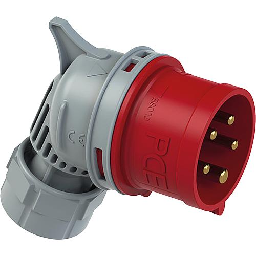 CEE angle plug 32A, 400V Twist TT, IP44, screwless