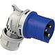 CEE angled plug 16A, 230V twist, IP44, screw terminals