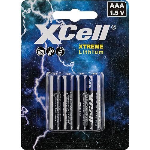 AAA lithium battery (1.5 V), 1000 mAh, 4-blister pack Standard 1